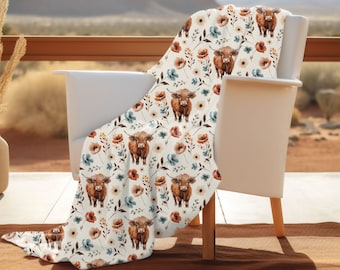 Highland Cow Blanket Highlander Cow Decor Highland cow decor, Cute highland cow, Blankets and throws, gifted highland cow, Cow gifts
