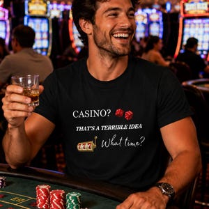 Gambling Shirt Casino Lover Gifts, Gift for Gamblers, Gambling lover tshirt, Casino Theme party shirt, Holiday Casino party shirt, Gambling image 3