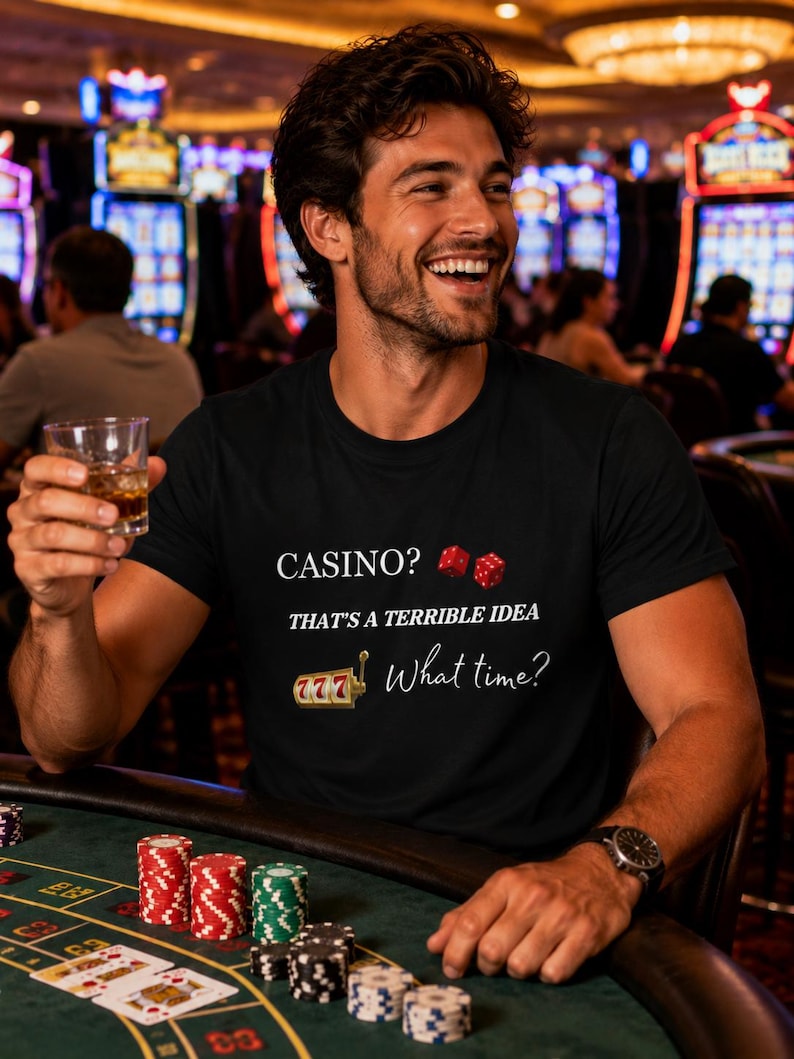 Gambling Shirt Casino Lover Gifts, Gift for Gamblers, Gambling lover tshirt, Casino Theme party shirt, Holiday Casino party shirt, Gambling image 3