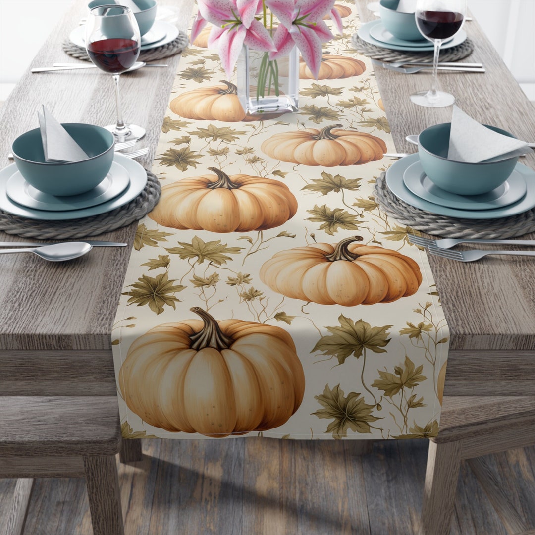Fall Table Runner, Pumpkin Table Runner, Thanksgiving Table Runner ...