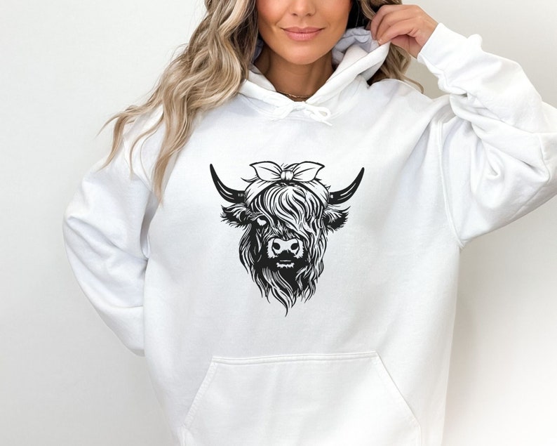 Cow In Green Grass Print Hoodie Dress