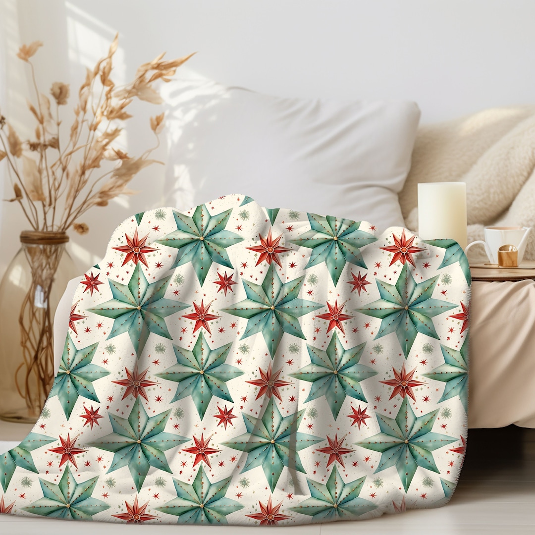 Christmas Throw Blanket Vintage Christmas Throw Couch Blanket Etsy