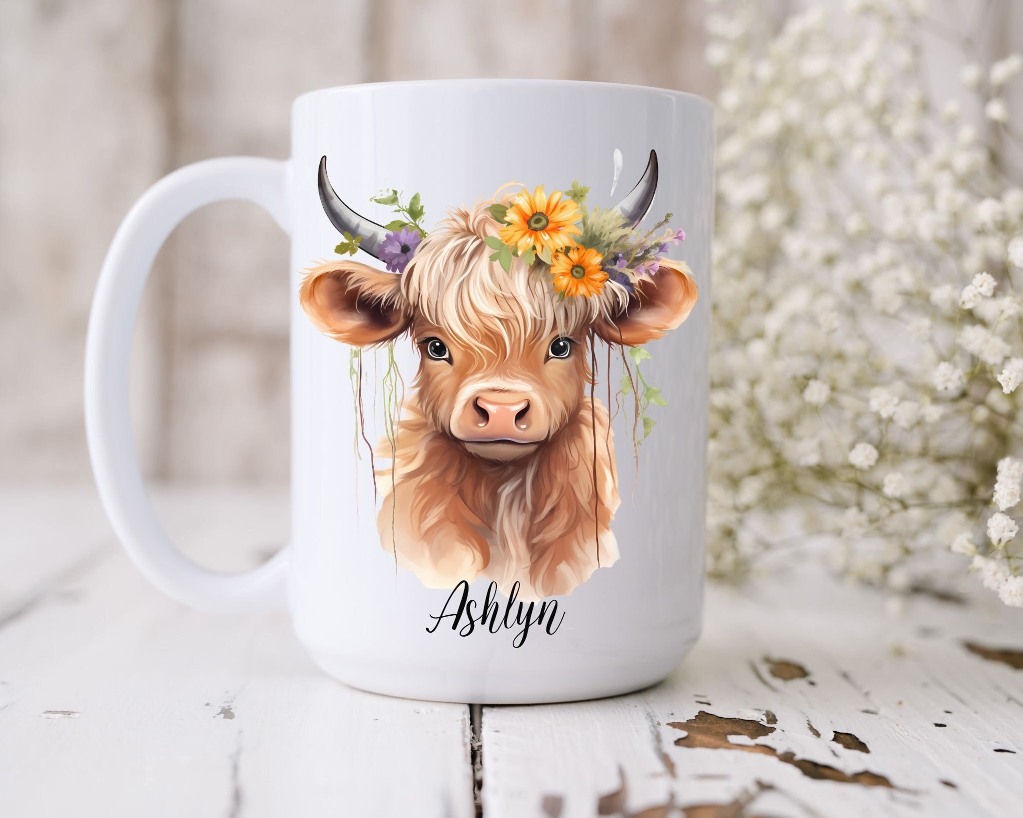 Highland cow mug Personalized cow mug, Highland cow gift, Gift for cow lovers , Highland cow gifts for women, cute cow gift, cow coffee cup