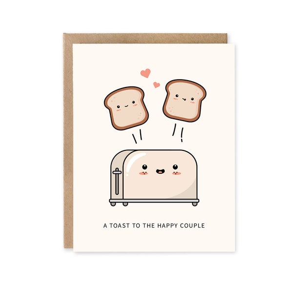 A Toast to the Happy Couple // wedding card - engagement card - congratulations - newlyweds - anniversary - punny greeting card