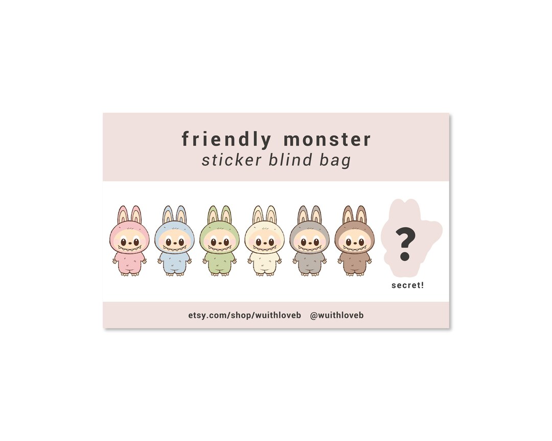 Friendly Monster Sticker Blind Bag // Blind Box - Mystery Sticker ...