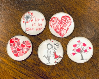 Cute Love Hearts Classic Fridge Magnet Pink Girls Valentines Cool Gift #14794