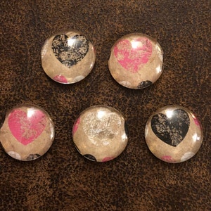 Valentine magnets, glass magnets, heart magnet set, glass magnet, valentines gift, heart gift, heart magnets, gifts for her