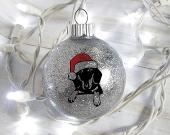 Dachshund ornament, Doxie ornament, dachshund Christmas ornament, glitter dachshund ornament, Glitter ornament, dog ornament.