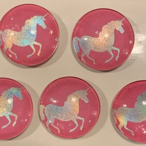 Unicorn Magnet set, unicorn magnets, unicorn magnet, unicorn gift, unicorn gifts, glass magnets, handmade magnets, unicorn lover gift