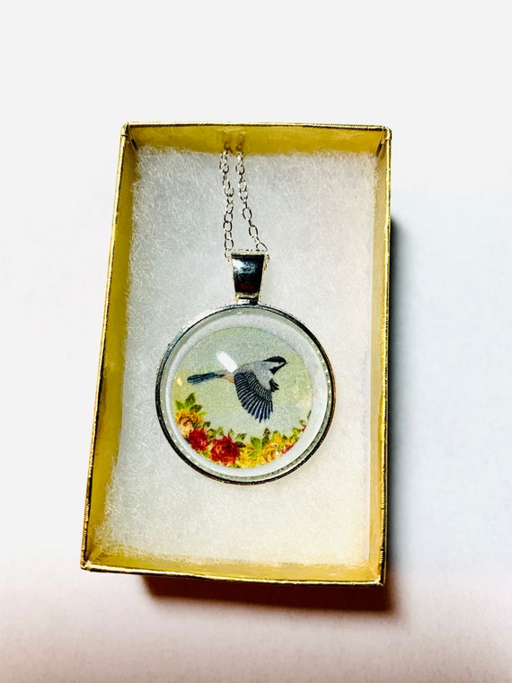 Bird Necklace, Handmade Bird Necklace, Flying Bird Necklace, Bird