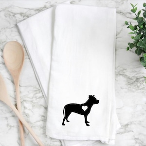 Pit bull kitchen towel, pit bull gift, pit bull home decor, flour sack kitchen towel. Pit bull towel. Pit bull gift. Gift for pit bull