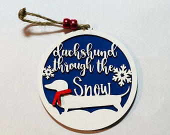 Dachshund handmade, hand painted dachshund ornament, dachshund ornament, dachshund gift, dachshund lover gift, dachshund Christmas gift