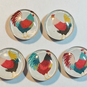 Chicken magnet set, chicken magnet set, rooster magnet, handmade chicken magnet set of 5, chicken gift,
