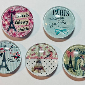 Paris magnets, glass magnet sets, Paris magnets, Paris magnet set, glass Paris magnets, Paris magnet set, Paris gift