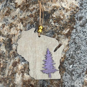 Wisconsin handmade, hand painted Christmas ornament, Wisconsin ornament, Wisconsin gift, Wisconsin theme gift, Wisconsin Christmas gift