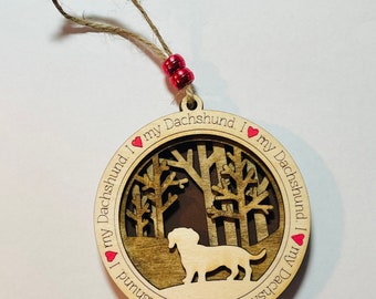 Dachshund handmade, hand painted dachshund ornament, dachshund ornament, dachshund gift, dachshund lover gift, dachshund Christmas gift