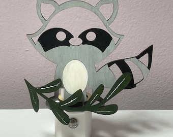 Raccoon nightlight, raccoon lover gift, raccoon bedroom decor, LED raccoon nightlight, raccoon night light, raccoon gift, raccoon lover gift