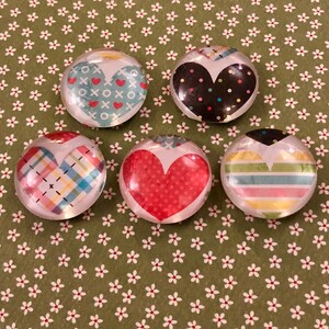 Valentine magnets, glass magnets, heart magnet set, glass magnet, valentines gift, heart gift, heart magnets, gifts for her