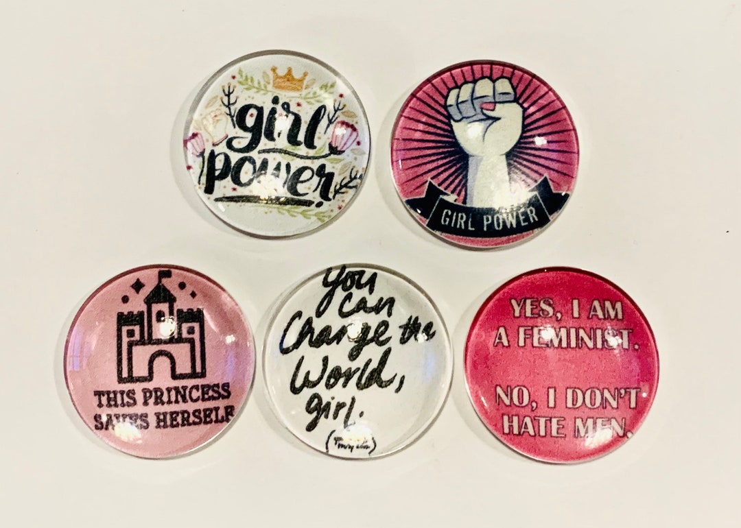 Girl Power Magnet Set Feminist Magnet Set Girls Run the - Etsy