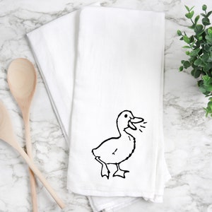 Duck kitchen towel, duck towel, duck handmade, duck home decor, flour sack kitchen towel. Duck gifts, gift for duck lover