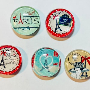 Paris magnets, glass magnet sets, Paris magnets, Paris magnet set, glass Paris magnets, Paris magnet set, Paris gift