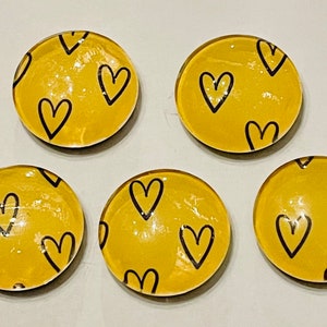 Valentine magnets, glass magnets, heart magnet set, glass magnet, valentines gift, heart gift, heart magnets, gifts for her