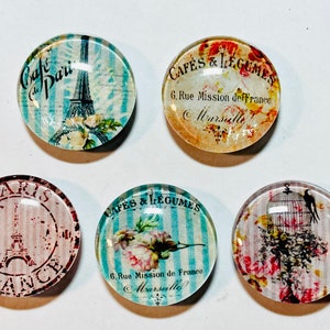 Paris magnets, glass magnet sets, Paris magnets, Paris magnet set, glass Paris magnets, Paris magnet set, Paris gift