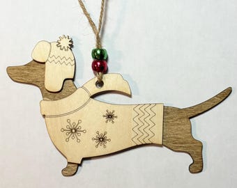 Dachshund handmade, hand painted dachshund ornament, dachshund ornament, dachshund gift, dachshund lover gift, dachshund Christmas gift