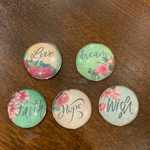 Inspirational word Magnets, positive words magnet set, Positive message magnets, glass magnets, inspirational gift, positive gift,
