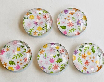 Flower magnet set, Flowers magnet set, Flower magnets, Flower gift, Handmade Flower gift