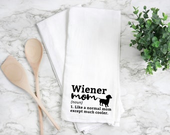 Dachshund kitchen towel, dachshund silhouette towel, dachshund handmade, dachshund home decor, dachshund lover gift. Dachshund towel.