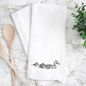 Duck kitchen towel, duck towel, duck handmade, duck home decor, flour sack kitchen towel. Duck gifts, gift for duck lover