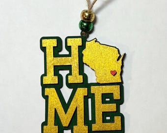 Wisconsin ornament, hand painted Christmas ornament, Wisconsin ornament, Wisconsin gift, Wisconsin theme gift, Wisconsin Christmas ornament