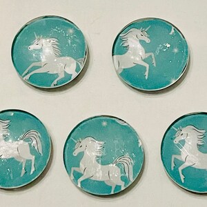 Unicorn Magnet set, unicorn magnets, unicorn magnet, unicorn gift, unicorn gifts, glass magnets, handmade magnets, unicorn lover gift