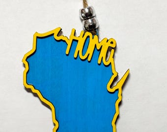Wisconsin ornament, hand painted Christmas ornament, Wisconsin ornament, Wisconsin gift, Wisconsin theme gift, Wisconsin Christmas ornament