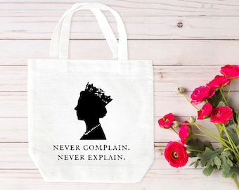 Queen Elizabeth Canvas tote bag, Queen Elizabeth tote bag, Queen of England tote bag, Queen Elizabeth lover gift, queen Elizabeth