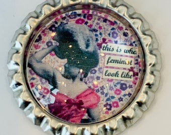 Feminist magnet, feminist magnets, this is what a feminist looks like, feminist gift, feminist decor, feminist gifts, feminism gifts