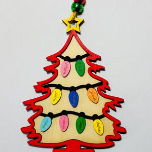 large family personalized christmas ornament, large family grandparent ornament, large family christmas gift, 9 to 15 name ornament.