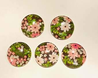 Flower magnet set, Flowers magnet set, Flower magnets, Flower gift, Handmade Flower gift