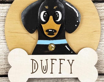 Personalized dachshund ornament, laser cut hand painted dachshund ornament, gift dachshund lover, dachshund lover gift, dachshund Christmas