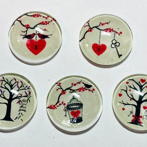 Valentine magnets, glass magnets, heart magnet set, glass magnet, valentines gift, heart gift, heart magnets, gifts for her