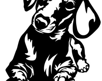 Dachshund decal, dachshund sticker, dachshund car decal, dachshund car sticker, dachshund decal