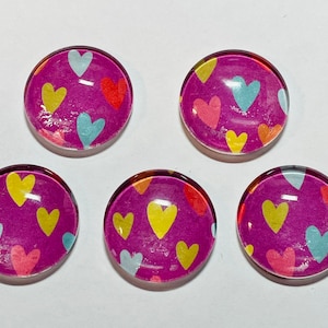 Valentine magnets, glass magnets, heart magnet set, glass magnet, valentines gift, heart gift, heart magnets, gifts for her