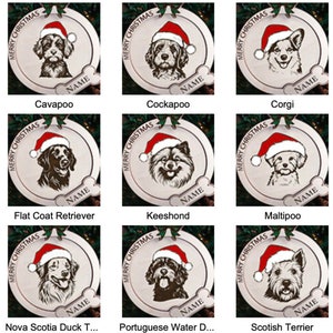 Personalized dog ornament, personalized dog name ornament, dog ornament, dog gift, dog lover gift, personalized dog ornament gift, dog gift