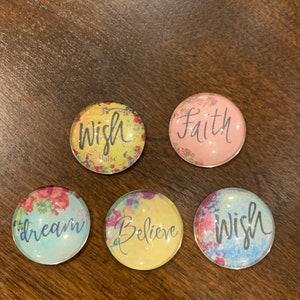 Inspirational word Magnets, positive words magnet set, Positive message magnets, glass magnets, inspirational gift, positive gift,