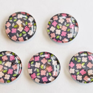Flower magnet set, Flowers magnet set, Flower magnets, Flower gift, Handmade Flower gift