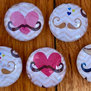 Valentine magnets, glass magnets, heart magnet set, glass magnet, valentines gift, heart gift, heart magnets, gifts for her