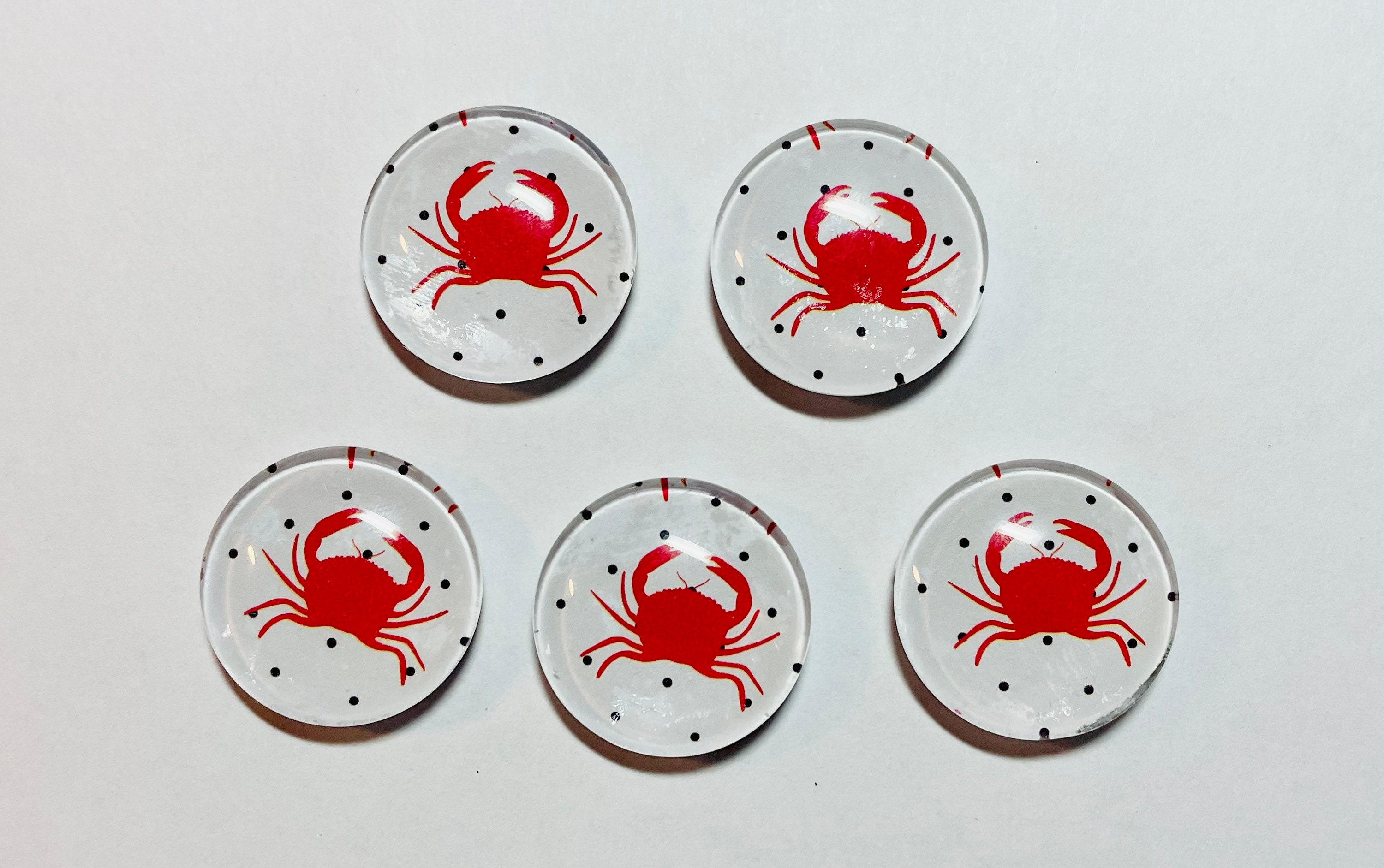 Crab Glass Crab Gift Crab Decor Crab Etsy