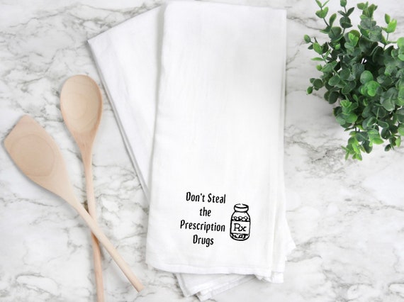 Funny Bathroom Towel, Flour Sack Towel, Kitchen Towel, Tea Towel