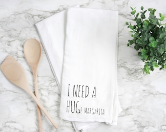 Margarita flour sack towel. Funny friend gifts, kitchen towel, tea towel, hand towel, fun kitchen towel, Gift for margarita lover
